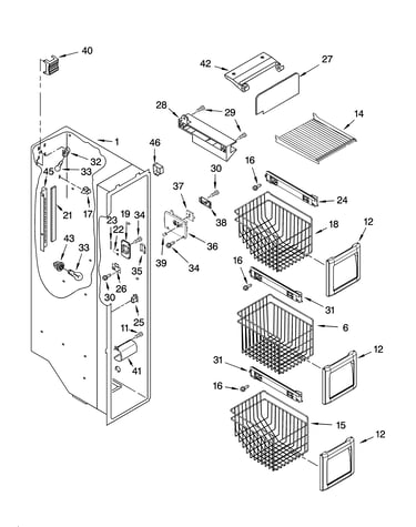 Freezer liner parts