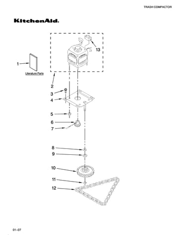 Motor and drive parts