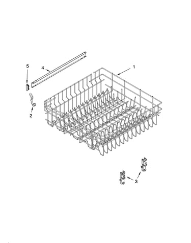 Upper rack and track parts