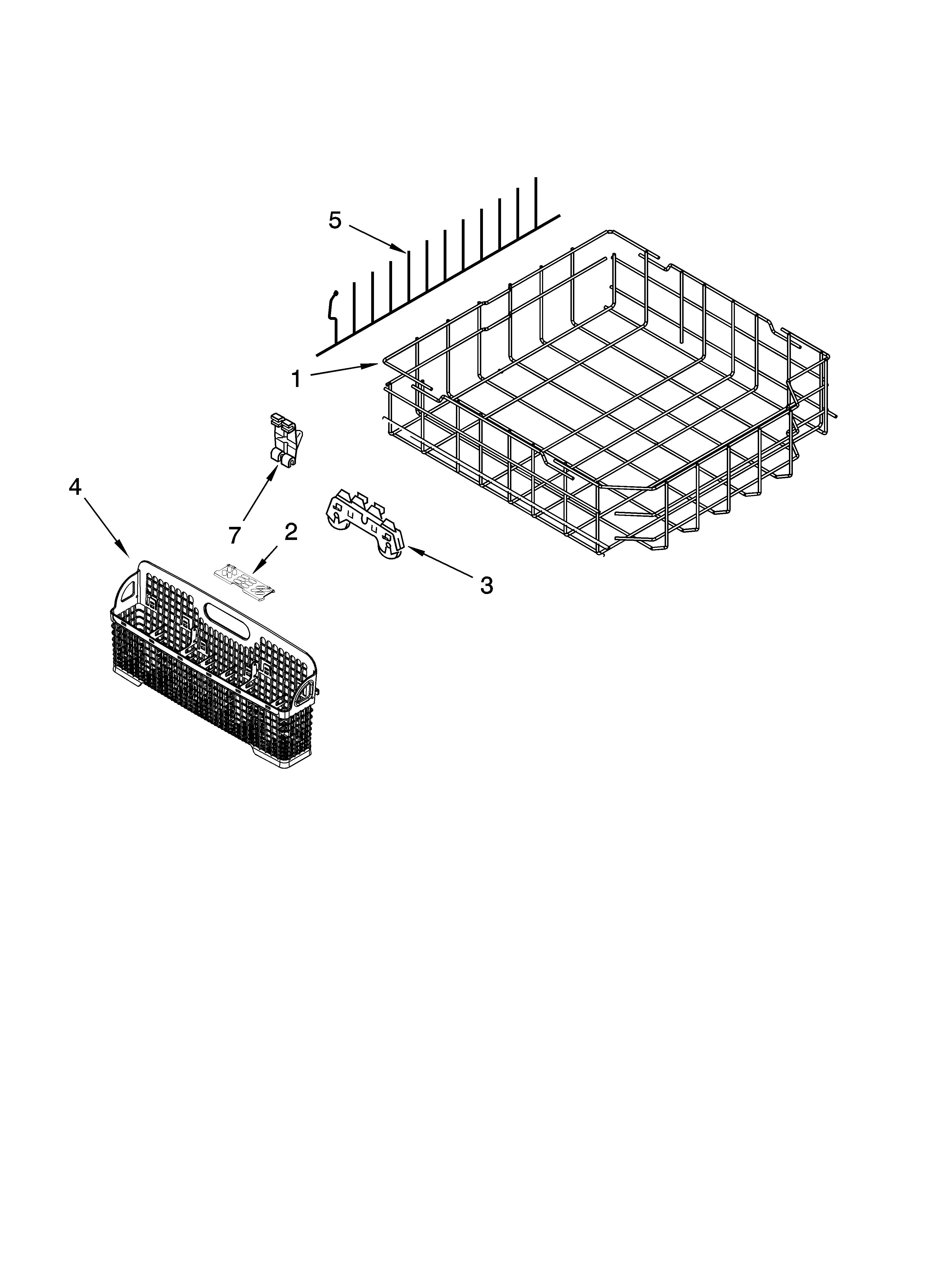 LOWER RACK PARTS, OPTIONAL PARTS (NOT INCLUDED)