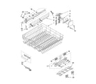 KitchenAid KUDP02FSPA4 upper rack and track parts diagram