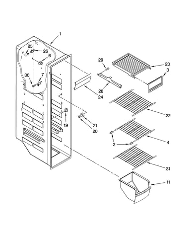 Freezer liner parts