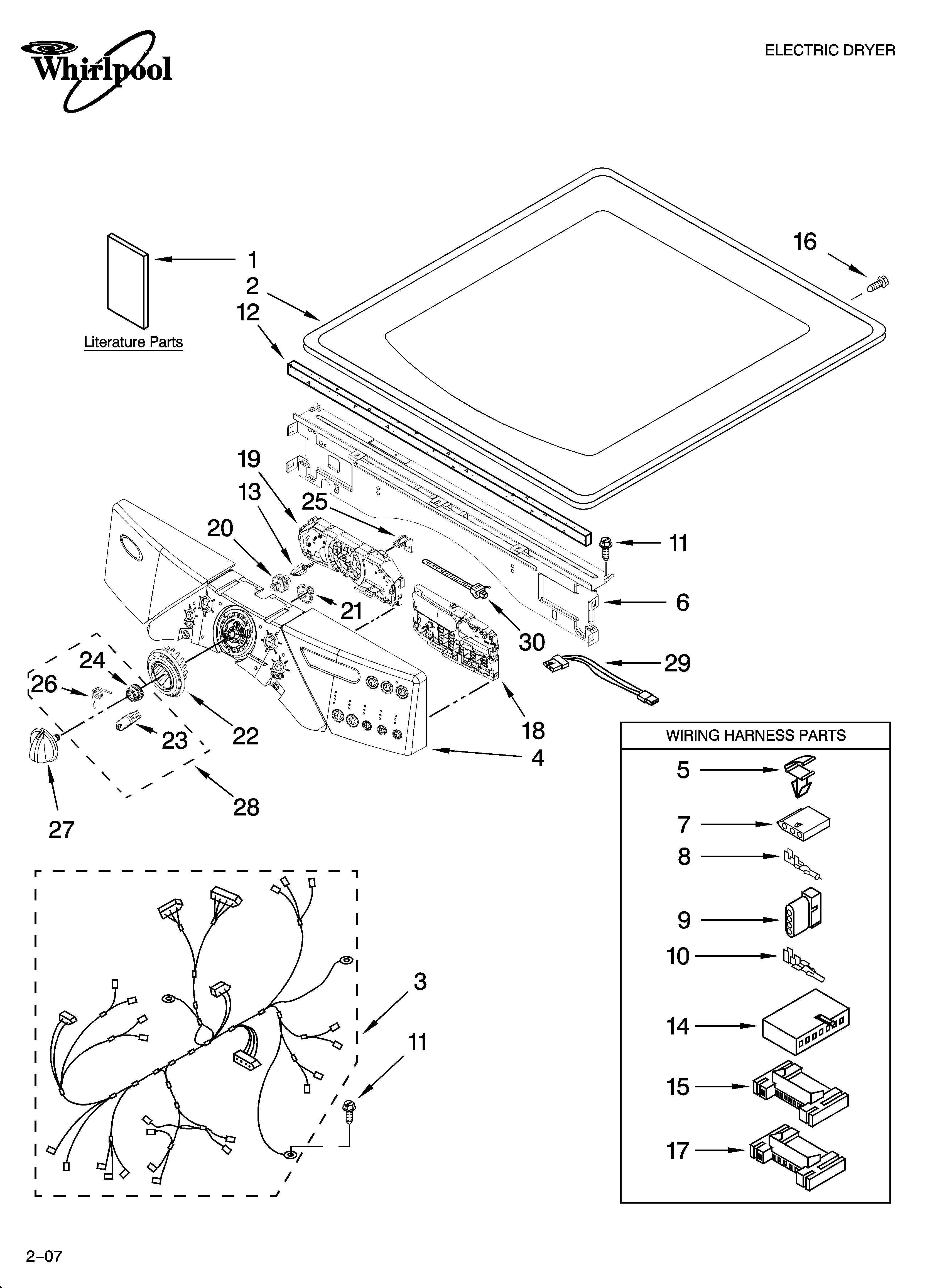 Top and console parts
