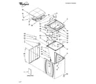 Whirlpool WTW6200SW1 top and cabinet parts diagram
