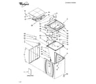 Whirlpool WTW6200SW2 top and cabinet parts diagram