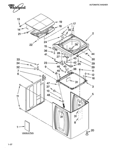 Top and cabinet parts