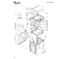 Whirlpool WTW6300SW1 top and cabinet parts diagram