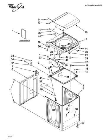 Top and cabinet parts