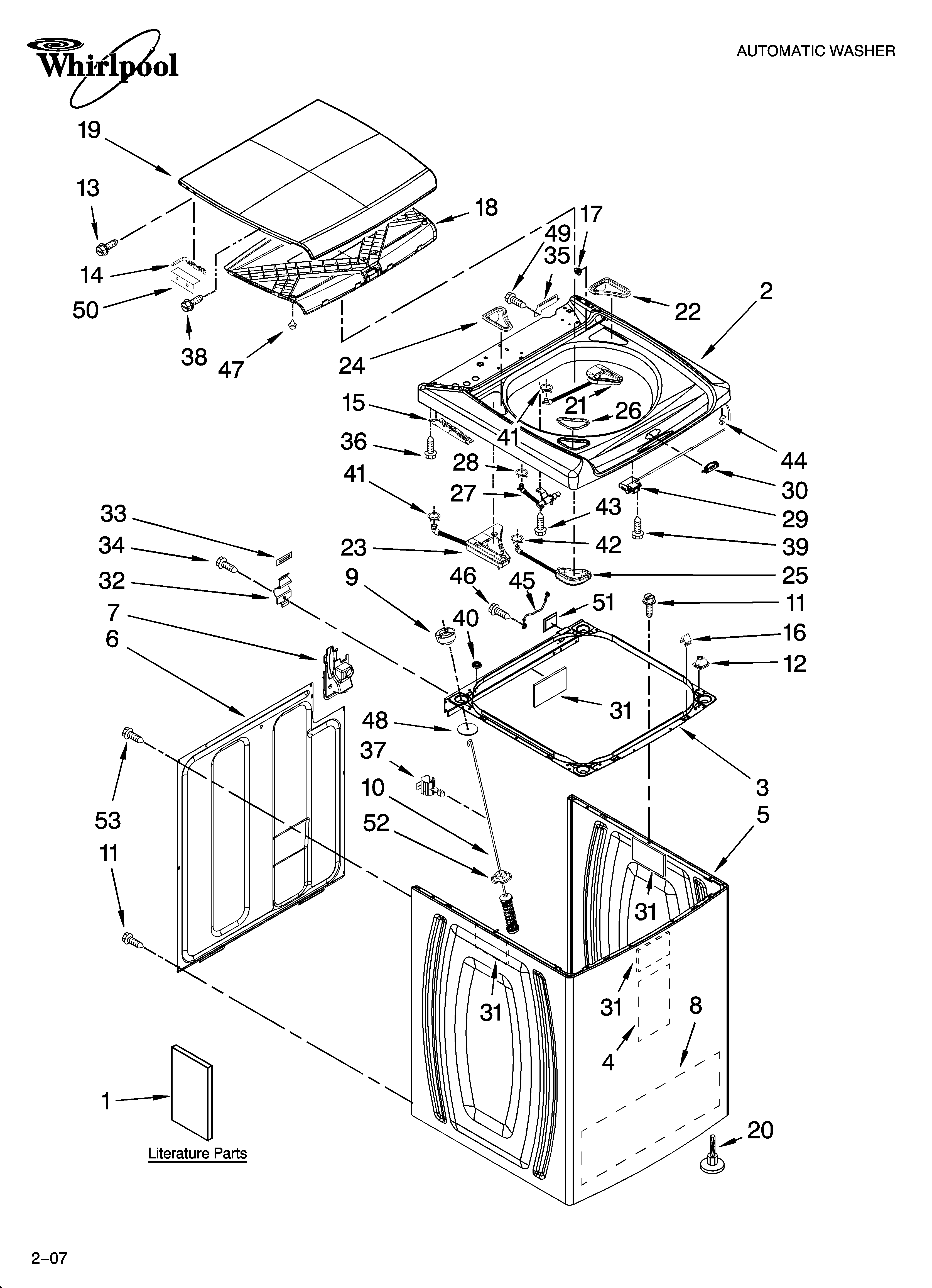 Top and cabinet parts