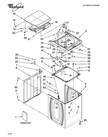 Top and cabinet parts