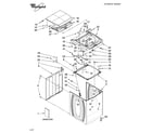 Whirlpool WTW6400SW2 top and cabinet parts diagram