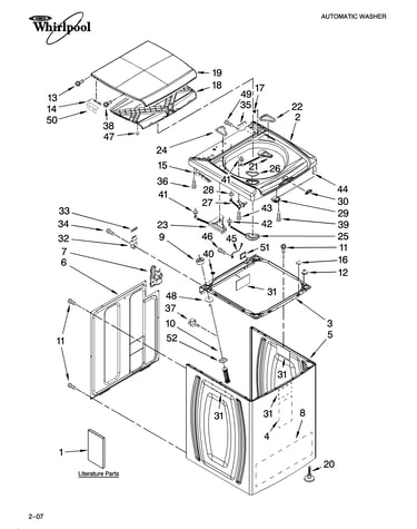 Top and cabinet parts