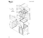 Whirlpool WTW6600SW1 top and cabinet parts diagram