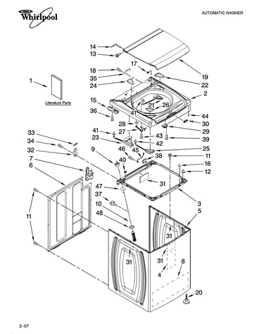 Top and cabinet parts