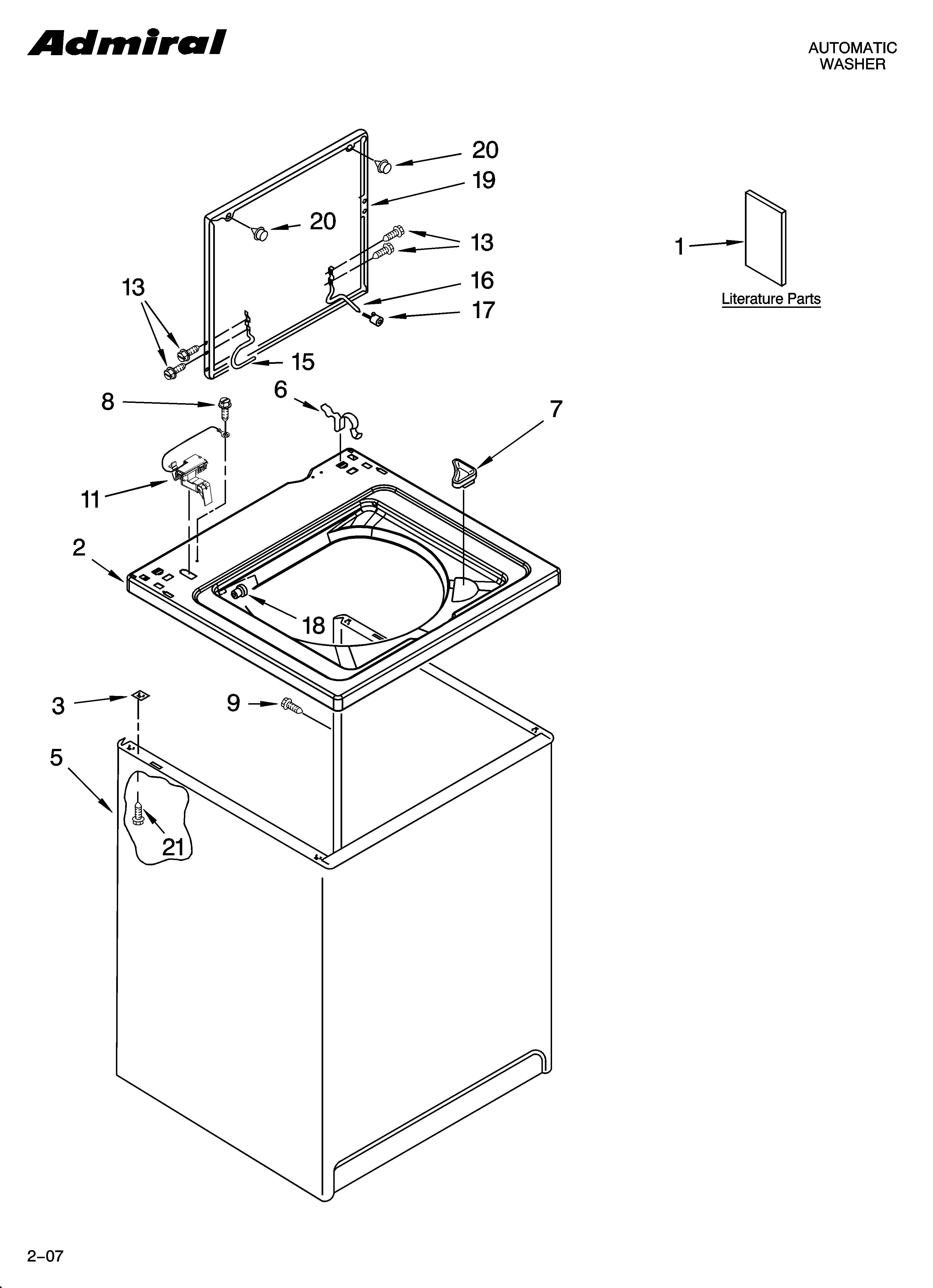 TOP AND CABINET PARTS