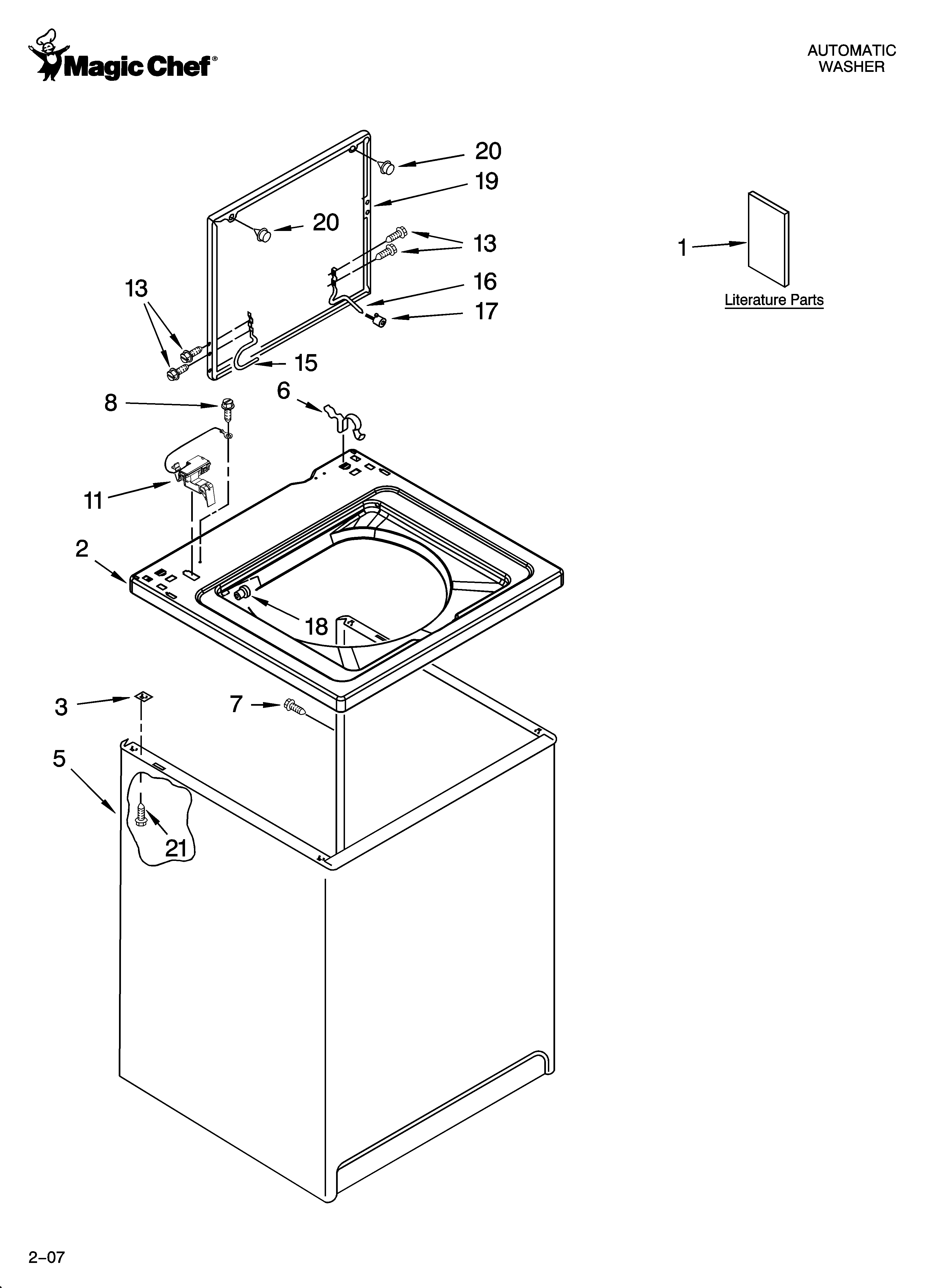 TOP AND CABINET PARTS