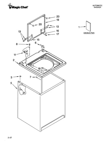 Top and cabinet parts