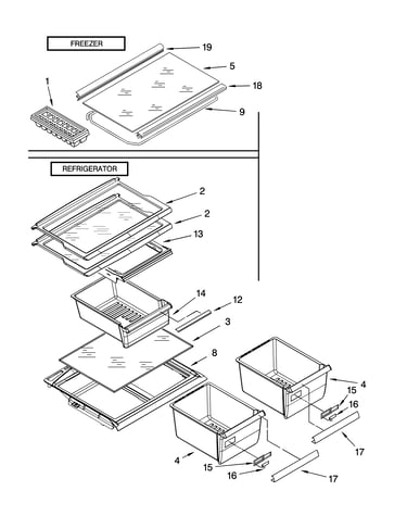 Shelf parts, optional parts (not included)