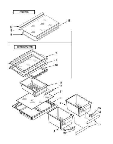 Shelf parts, optional parts (not included)