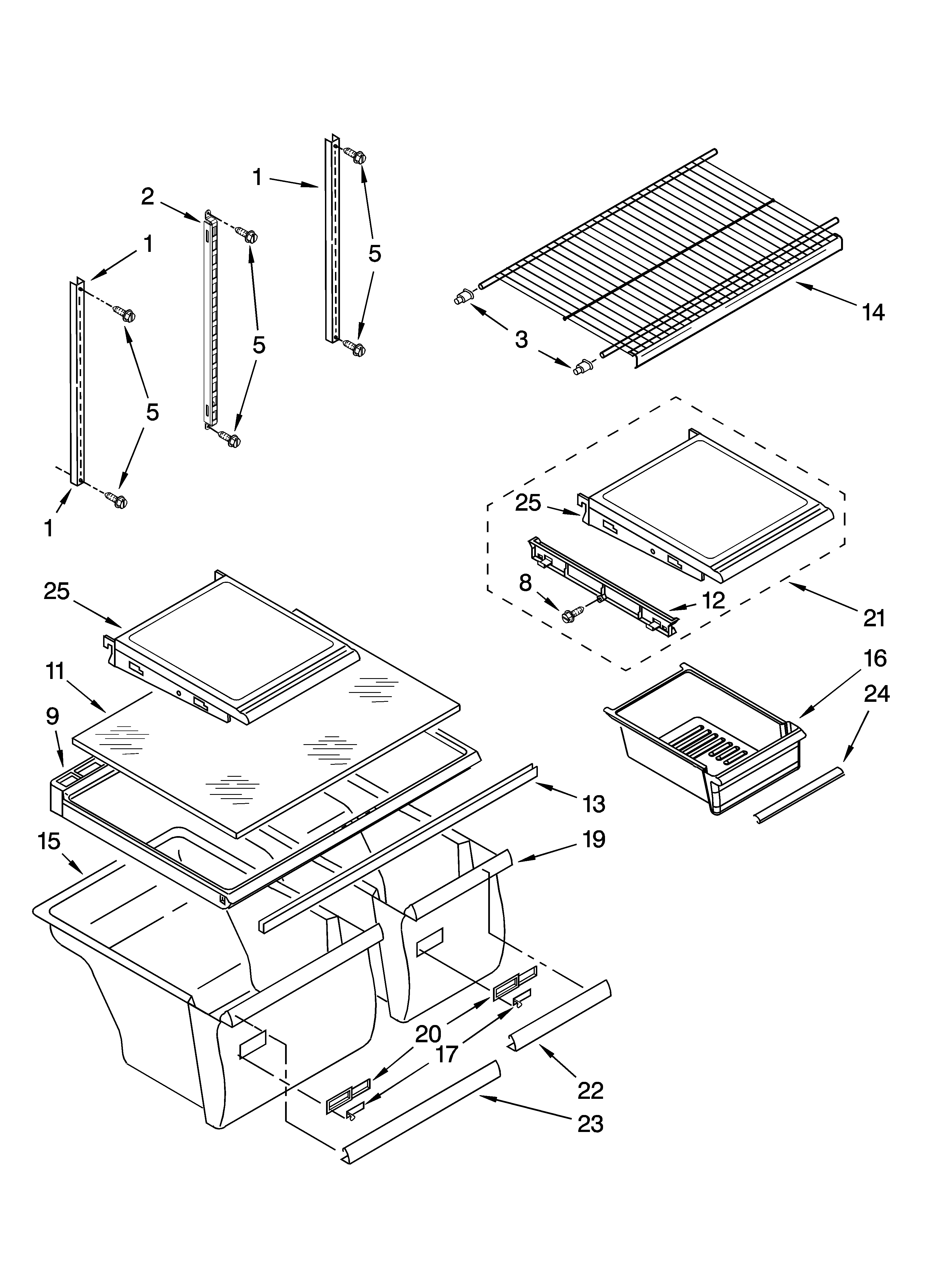 Shelf parts