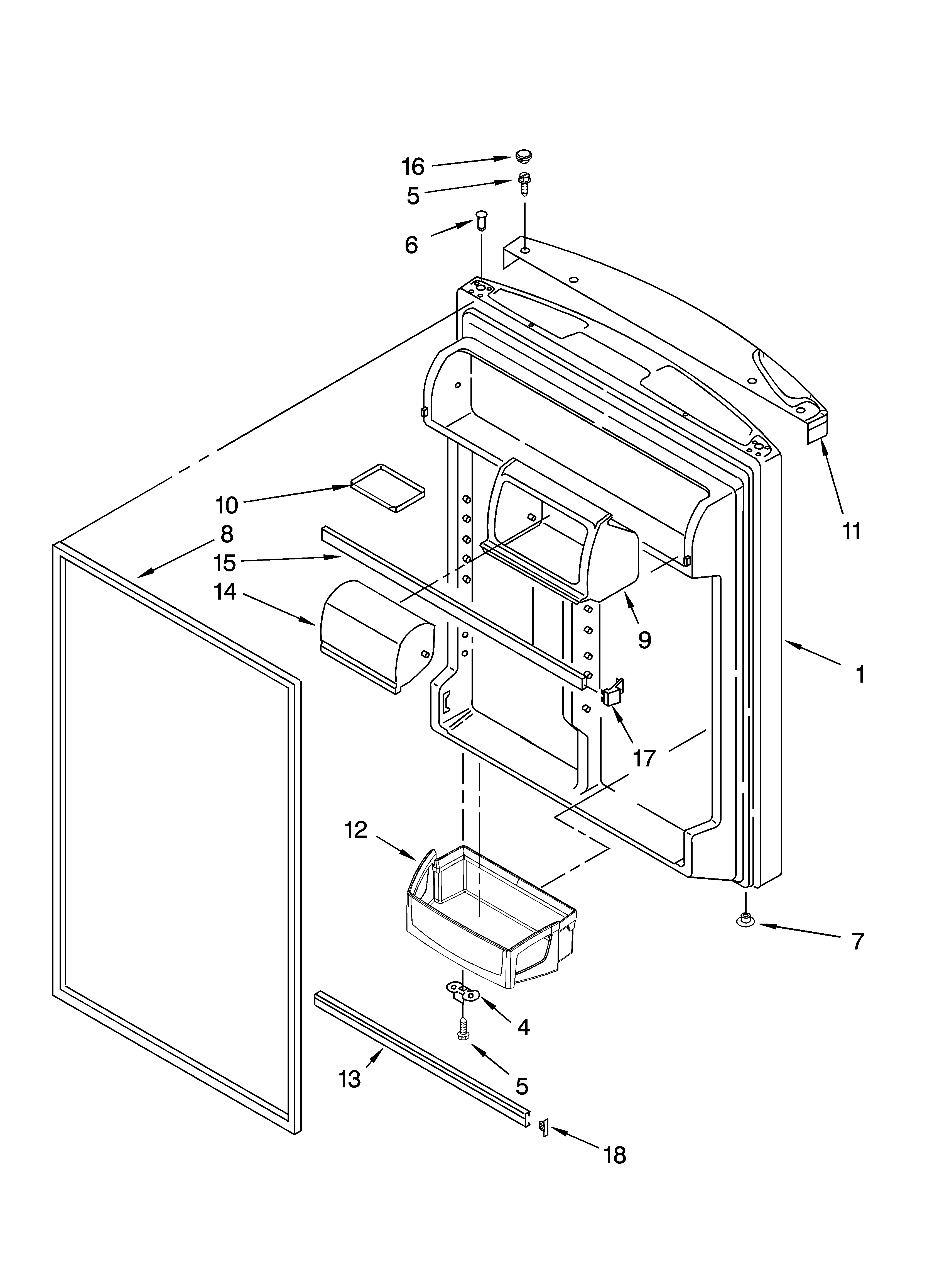 Refrigerator door parts