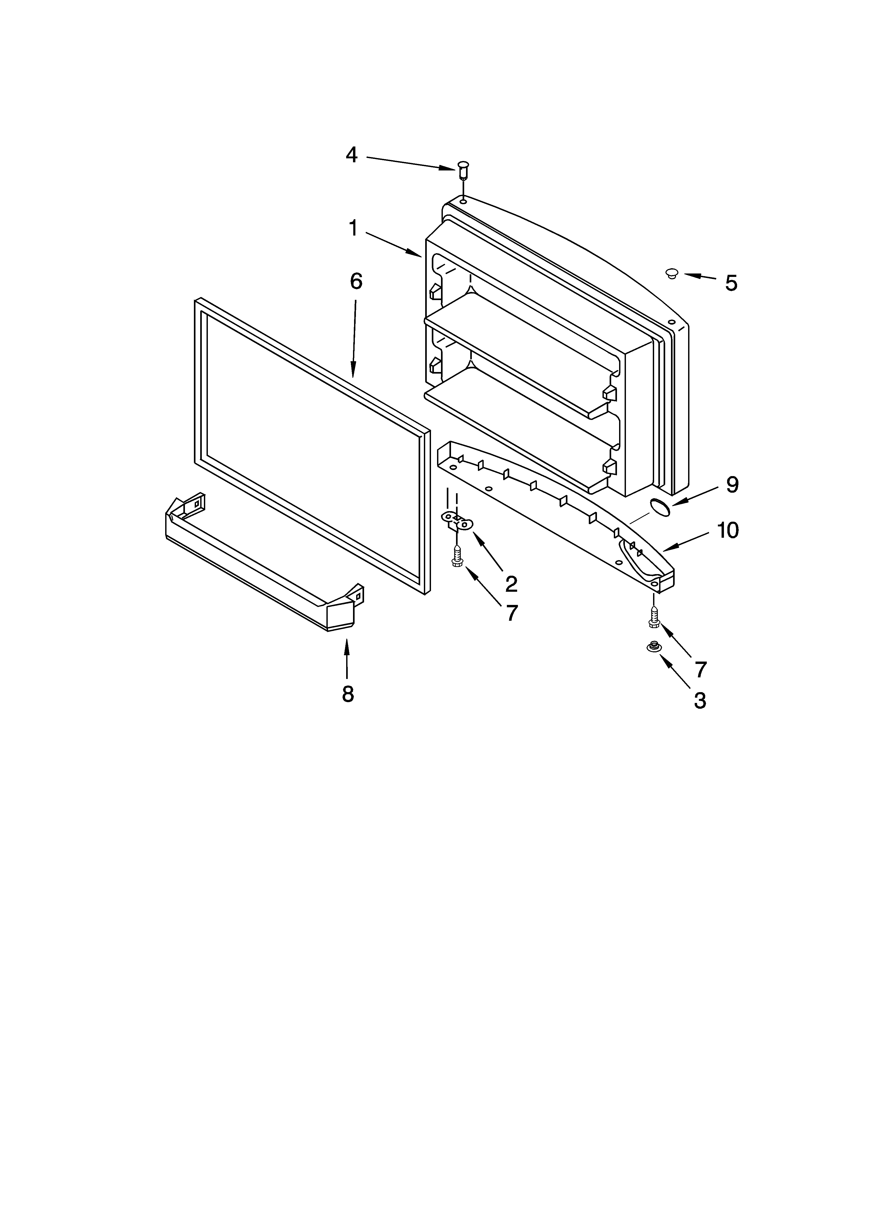 Freezer door parts, optional parts