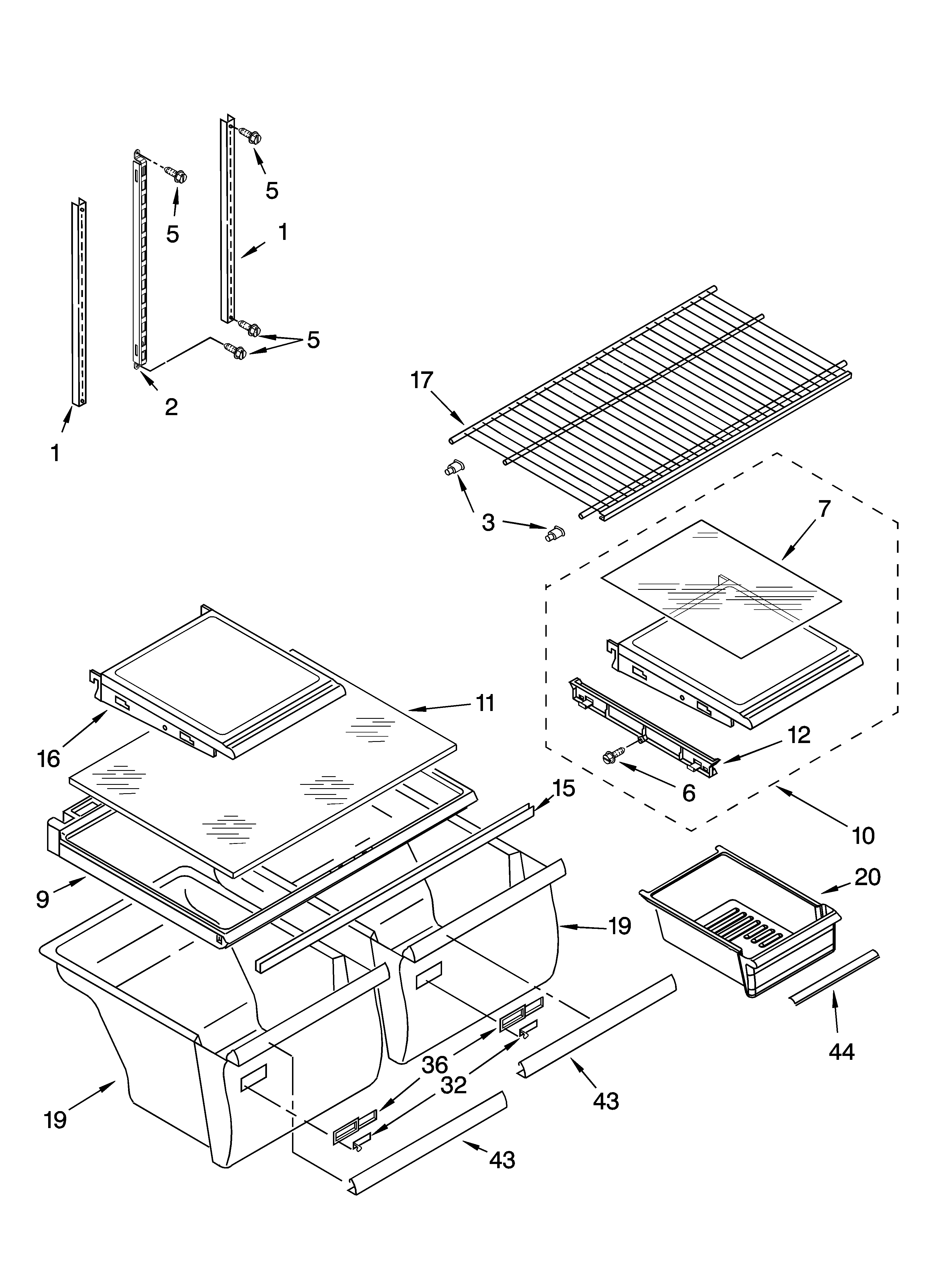 Shelf parts