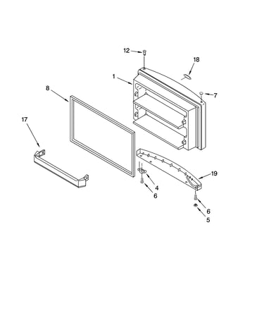 Freezer door parts, optional parts