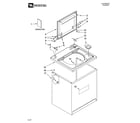 Maytag MTW5600TQ1 top and cabinet parts diagram
