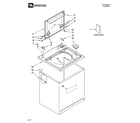 Maytag MTW5621TQ0 top and cabinet parts diagram