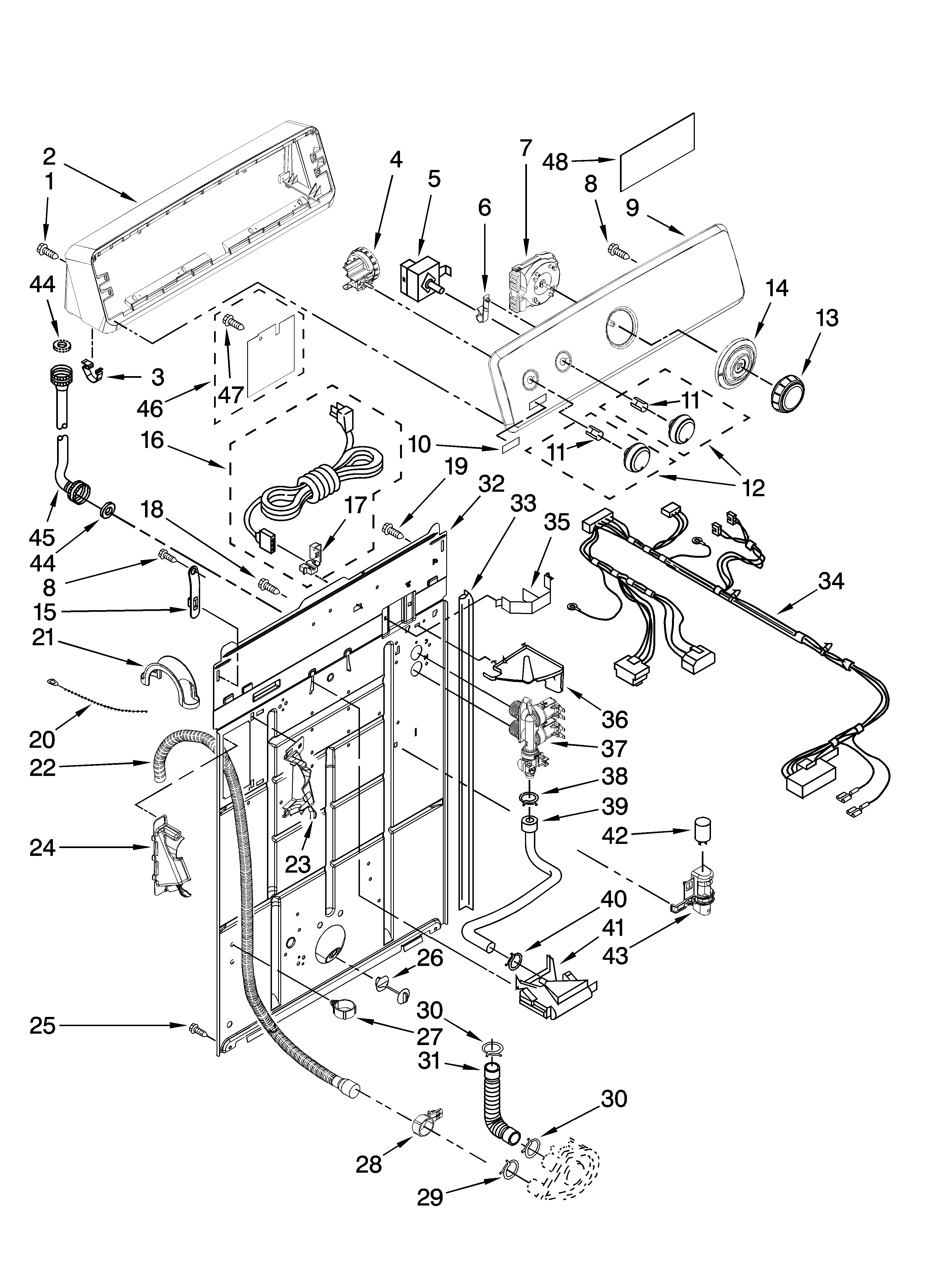 CONTROLS AND REAR PANEL PARTS