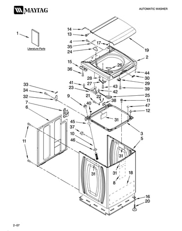 Top and cabinet parts