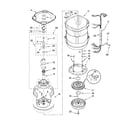 Maytag MTW6400TQ0 motor, basket and tub parts diagram