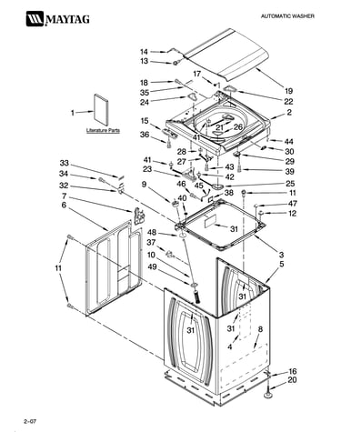 Top and cabinet parts