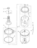 Agitator, basket and tub parts
