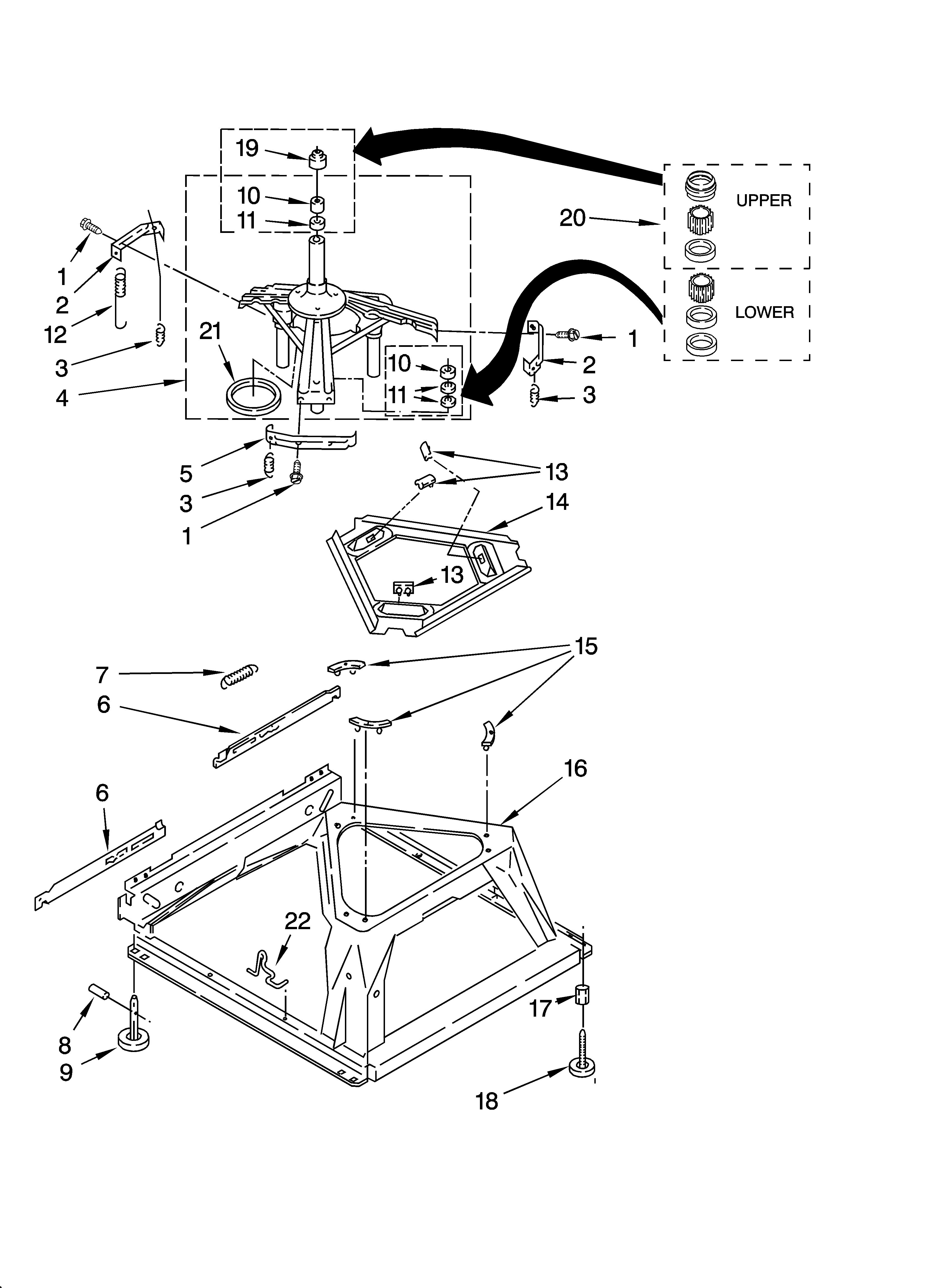 Machine base parts