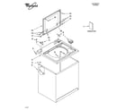 Whirlpool 1CWTW5520SQ0 top and cabinet parts diagram