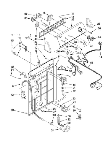 Controls and rear panel parts