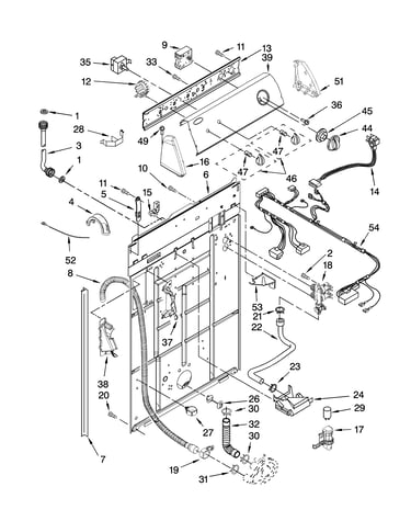 Controls and rear panel parts