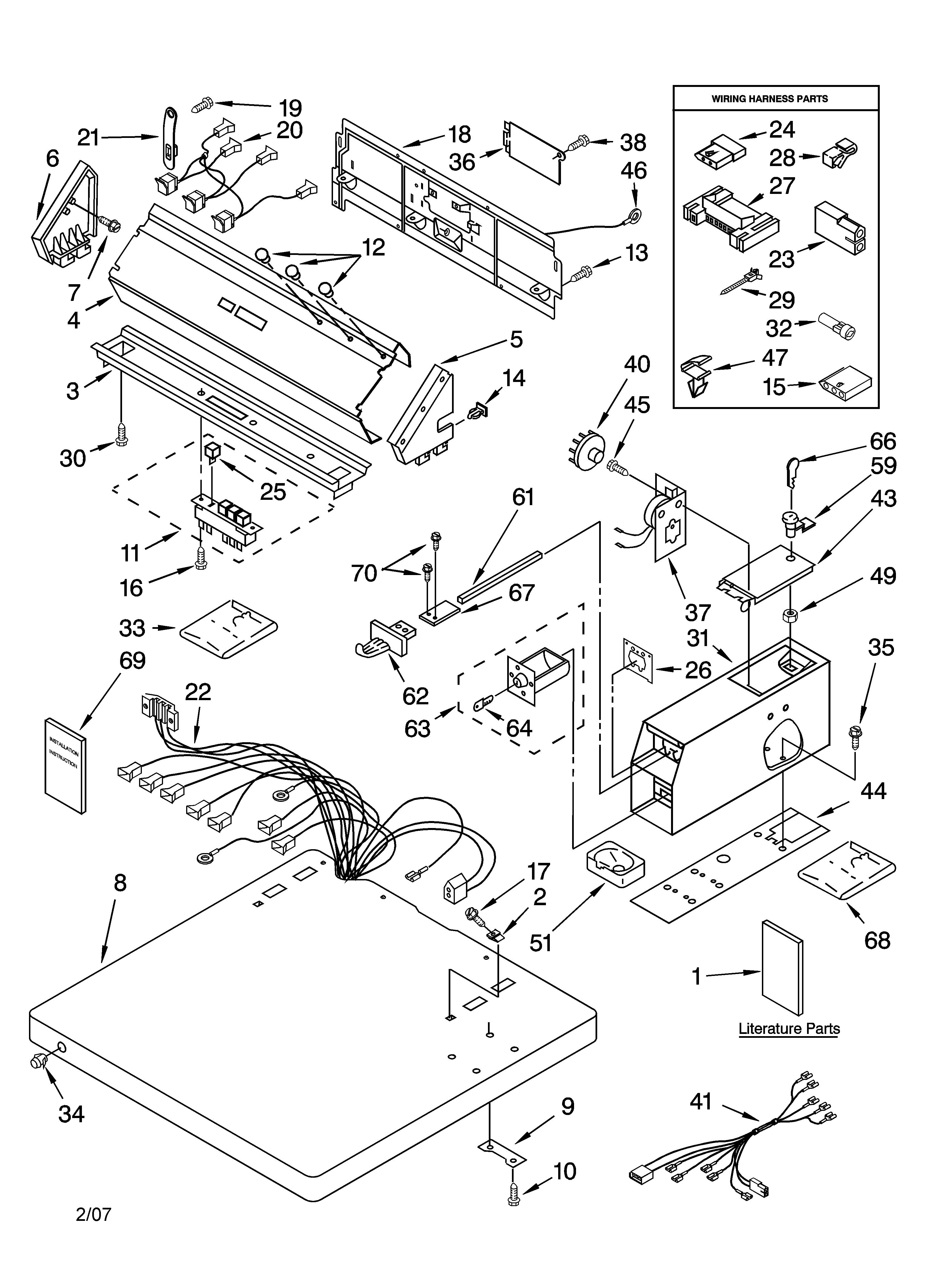 Top and console parts