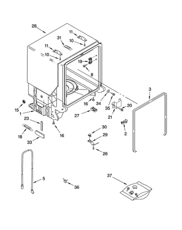 Tub and frame parts