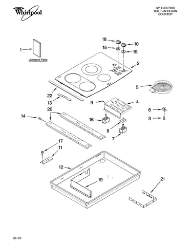 Cooktop parts, optional parts