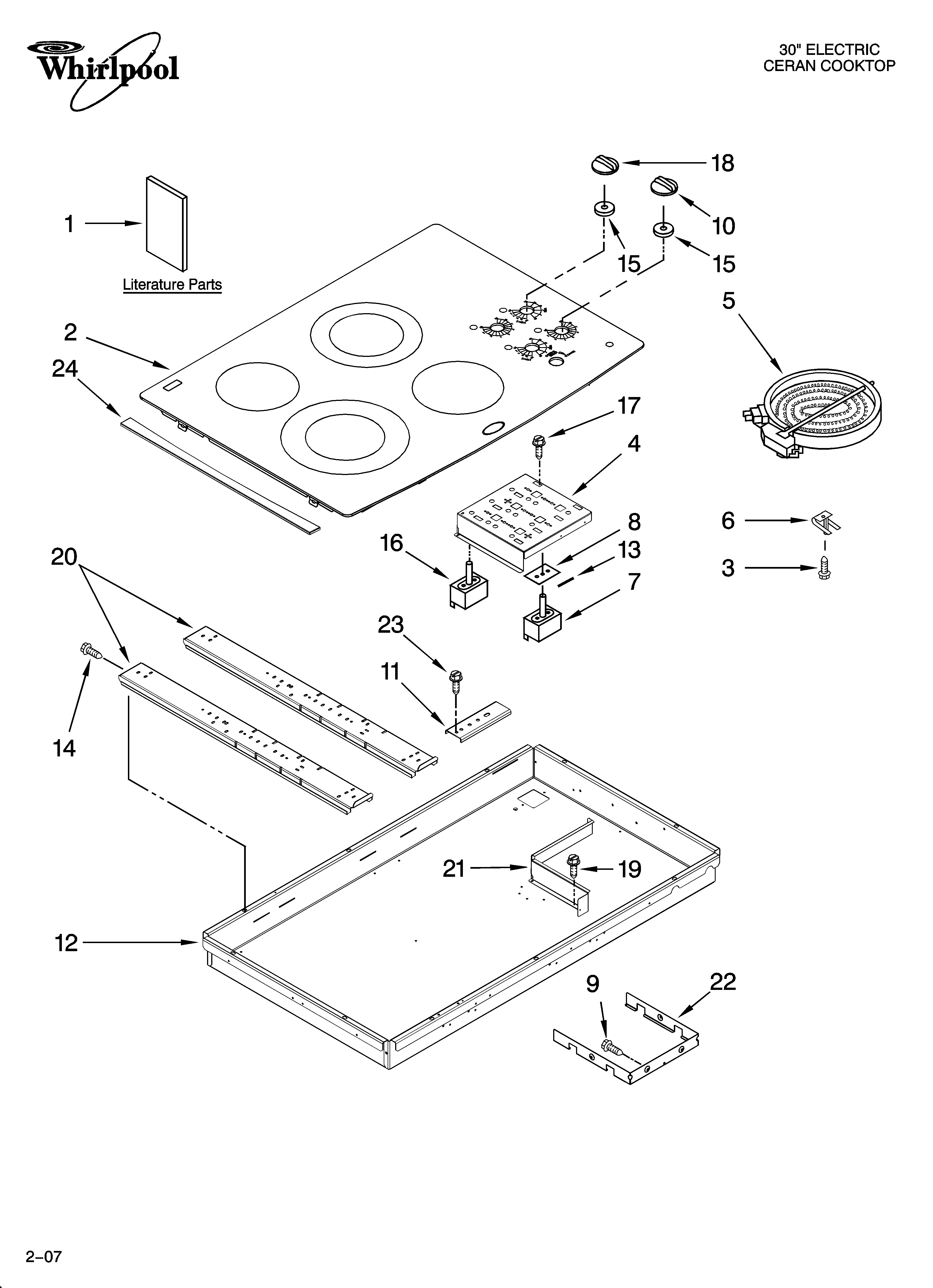 Cooktop parts, optional parts