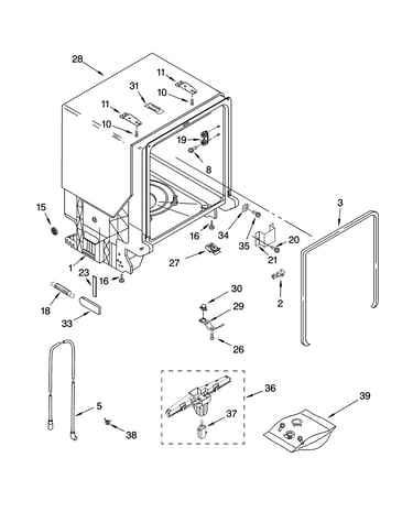 Tub and frame parts