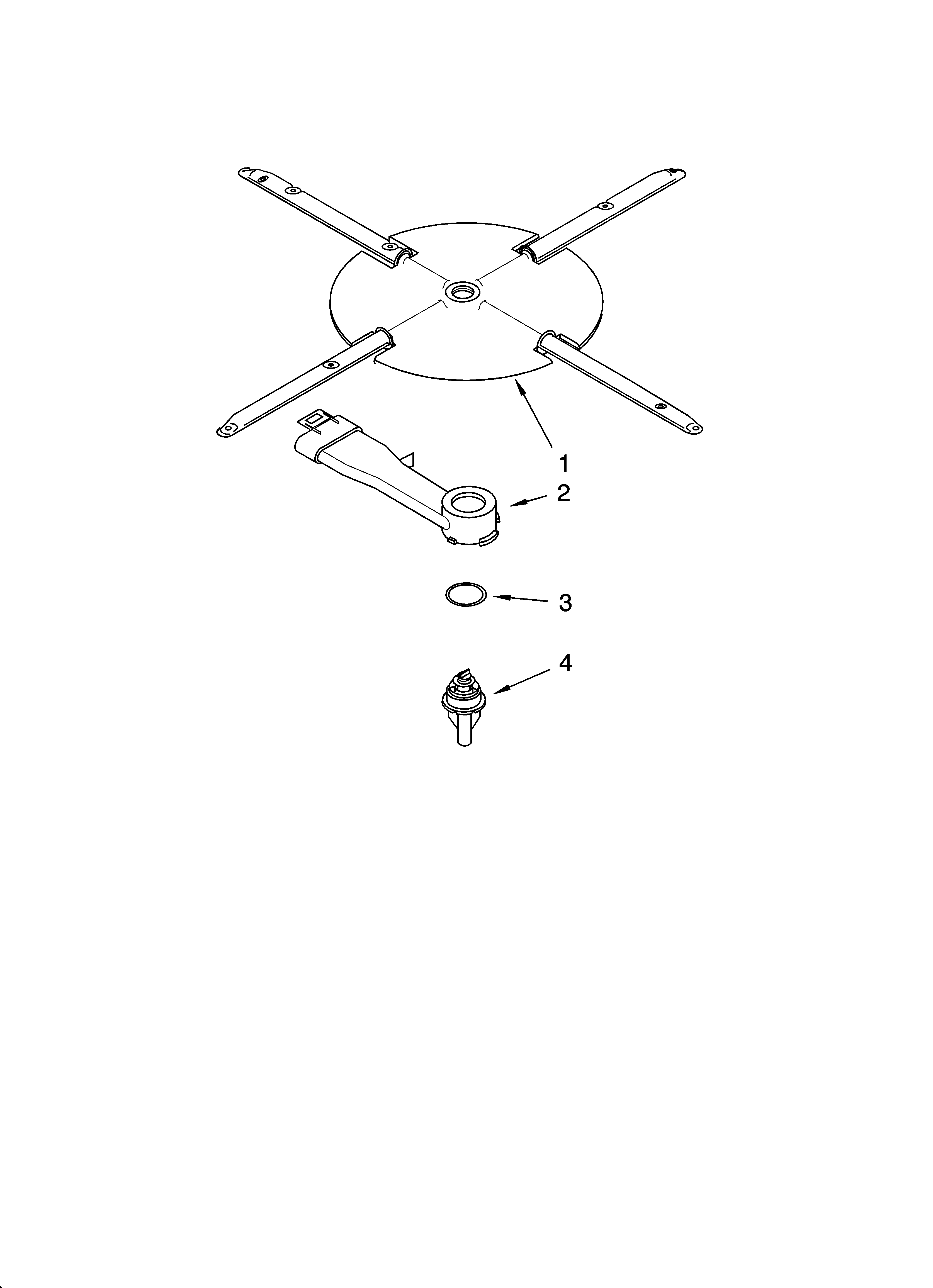 Lower washarm and strainer parts