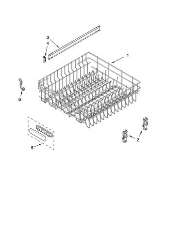 Upper rack and track parts