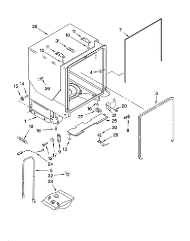 Tub and frame parts
