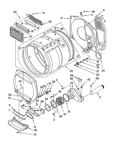 Dryer bulkhead parts