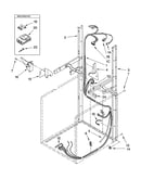 Dryer support and washer harness parts