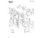 Whirlpool WED6400SG1 cabinet parts diagram
